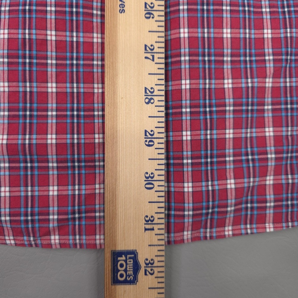 Ralph Lauren Shirt Mens XL Red Blue Plaid Custom Fit Long Sleeve Button Down - Picture 7 of 9